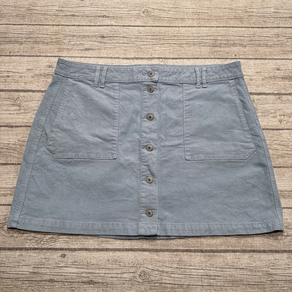 American Eagle Skirt Women's 18 Blue Super Stretch Corduroy A-Line Mini Summer
